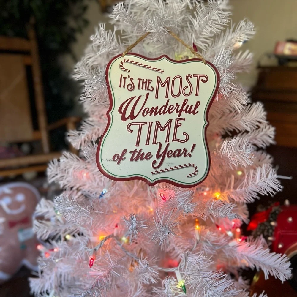 Rare Vintage 1980’s It’s The Most Wonderful Time of the Year Ornament Wall Decor